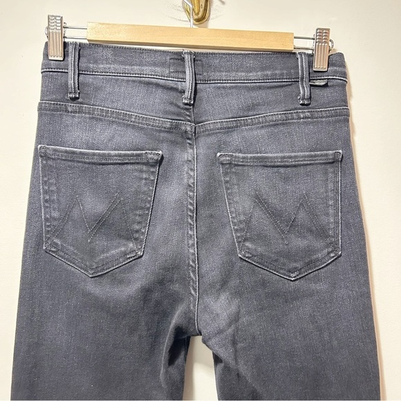 Mother The Hustler Ankle Fray Size 27 Encounters at Night Black Flared High Rise - Picture 9 of 15